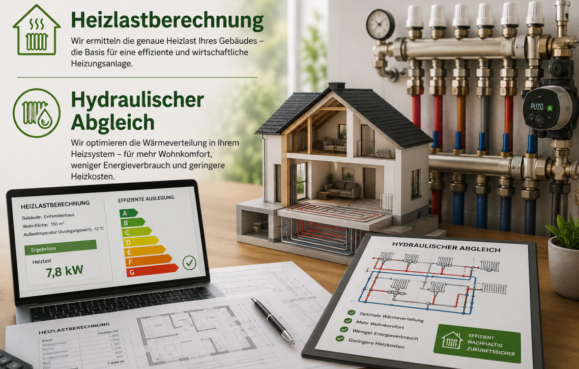Heizlastberechnung und hydraulischer Abgleich Heizlastberechnung und hydraulischer Abgleich für Wohngebäude